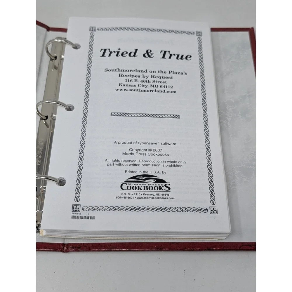 Tried And True Southmoreland On The Plaza Kansas City Resturant Cookbook Recipes